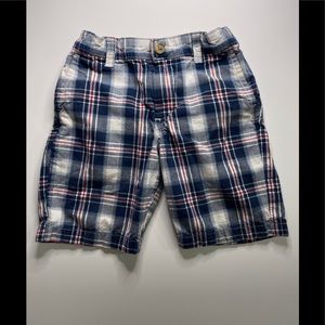 Class Club Modern Fit, Red & Blue Plaid Shorts